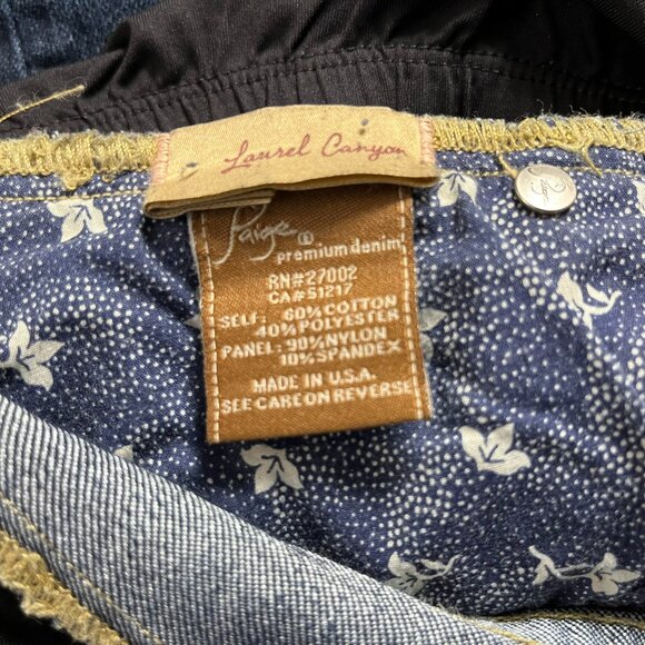 PAIGE Denim Women's Maternity Laurel Canyon Las Palmas Jean - Size 27 - Picture 7 of 7